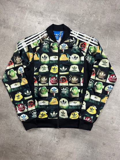 BLACK VINTAGE ADIDAS SHOES FIREBIRD TRACKJACKET RARE - 2000s - M/L