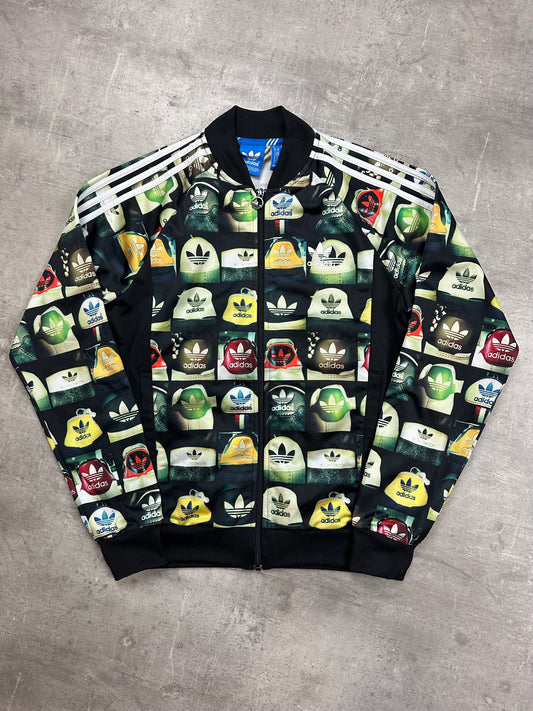 BLACK VINTAGE ADIDAS SHOES FIREBIRD TRACKJACKET RARE - 2000s - M/L