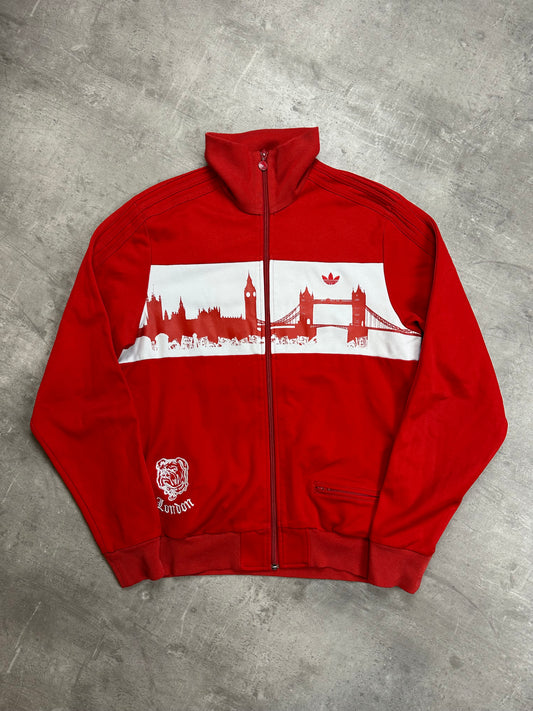 RED/WHITE VINTAGE ADIDAS LONDON TRACKJACKET VERY RARE - 2000s - M/L
