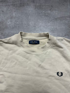 CREAM FRED PERRY KNIT SWEATER - L/XL