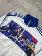 BLUE/WHITE VINTAGE ADIDAS NEW YORK BRONX TRACK JACKET RARE - 2000s - L/XL
