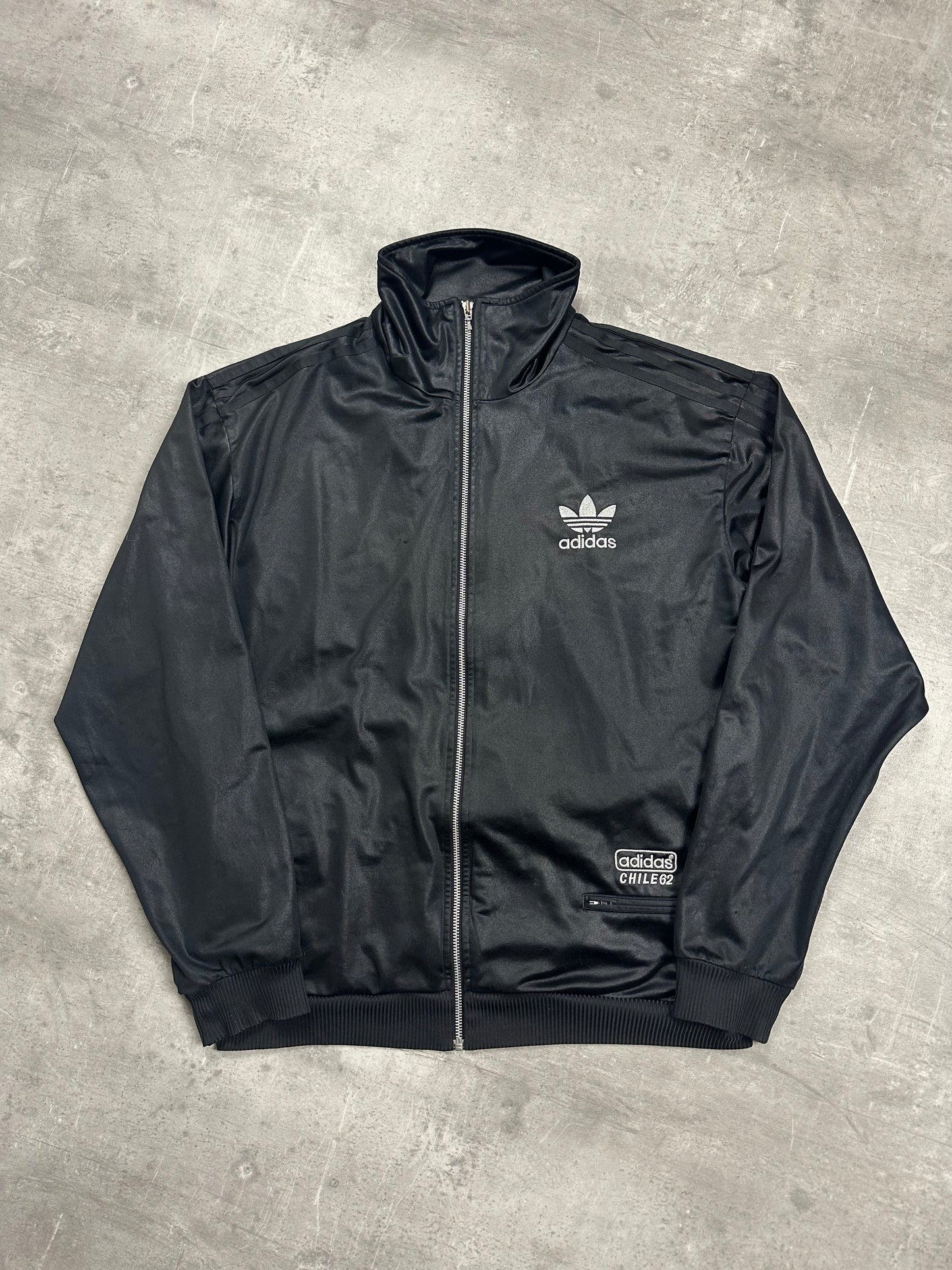 BLACK VINTAGE ADIDAS CHILE62 TRACKJACKET - 2000s - L/XL