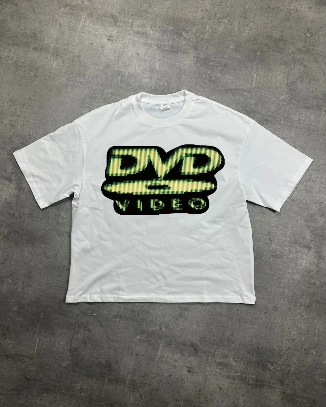 WHITE DVD VIBES GRAPHIC T-SHIRT