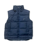 NAVY VINTAGE NIKE RETRO PUFFER VEST - 2000S