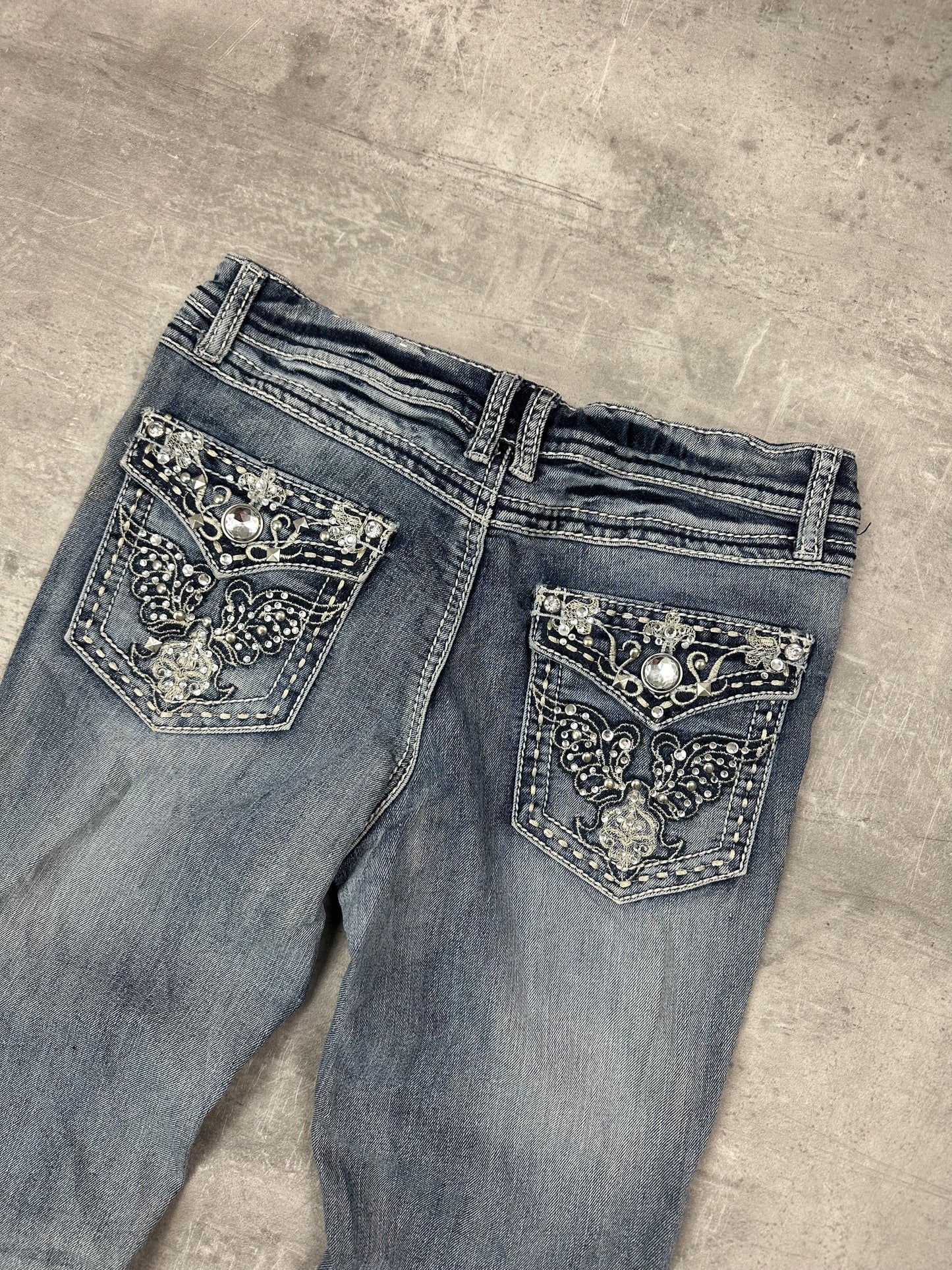 BLUE VINTAGE Y2K MISS ME STYLE BOOTCUT DENIM - 2000s - XS/S