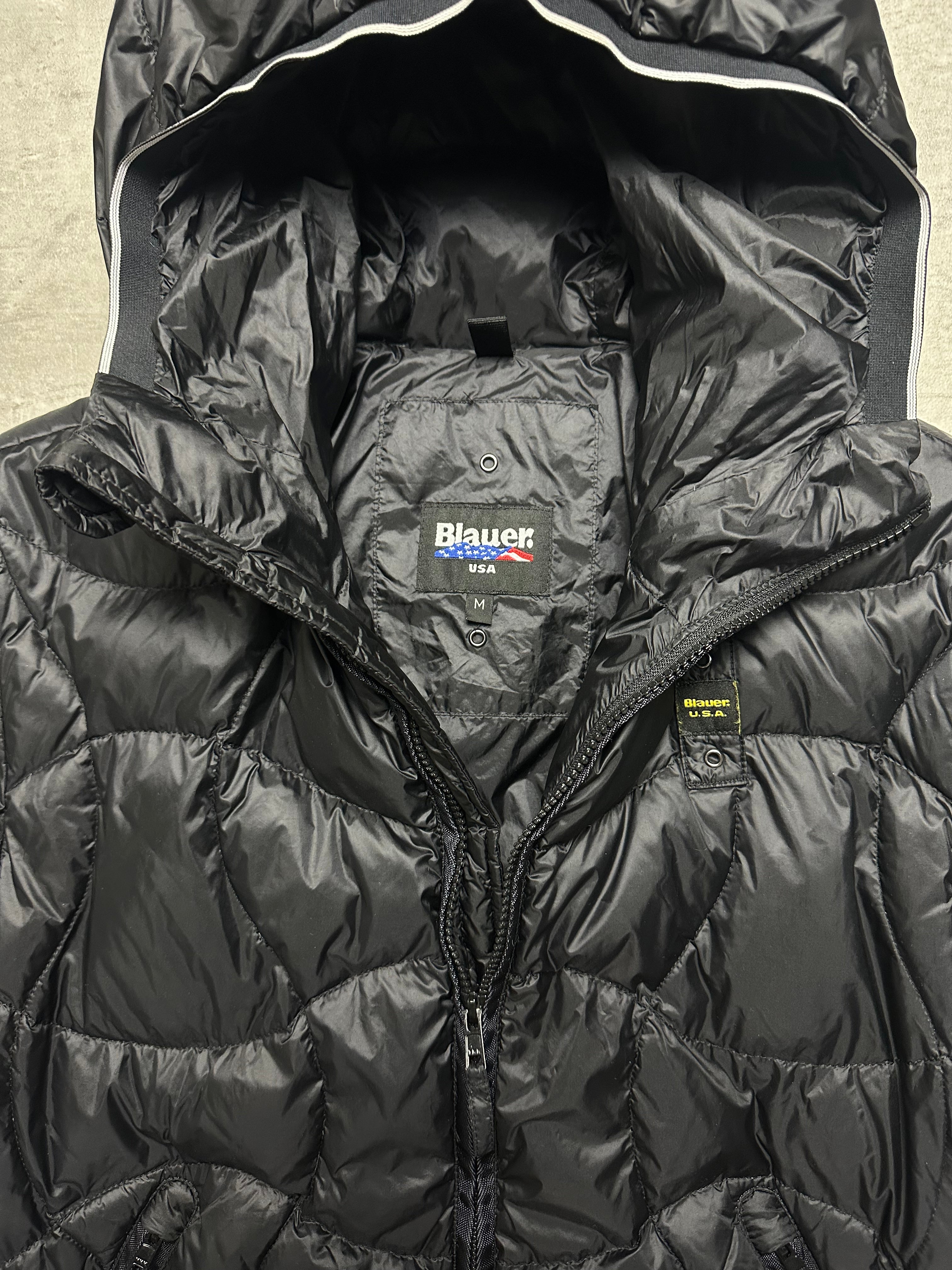 BLACK BLAUER USA DOWN PUFFER JACKET - M