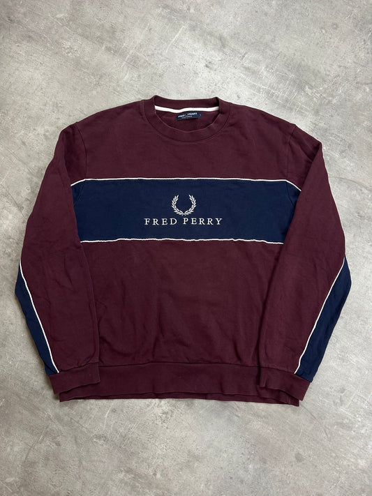 BORDEAUX VINTAGE FRED PERRY SWEATSHIRT - 2000s - L