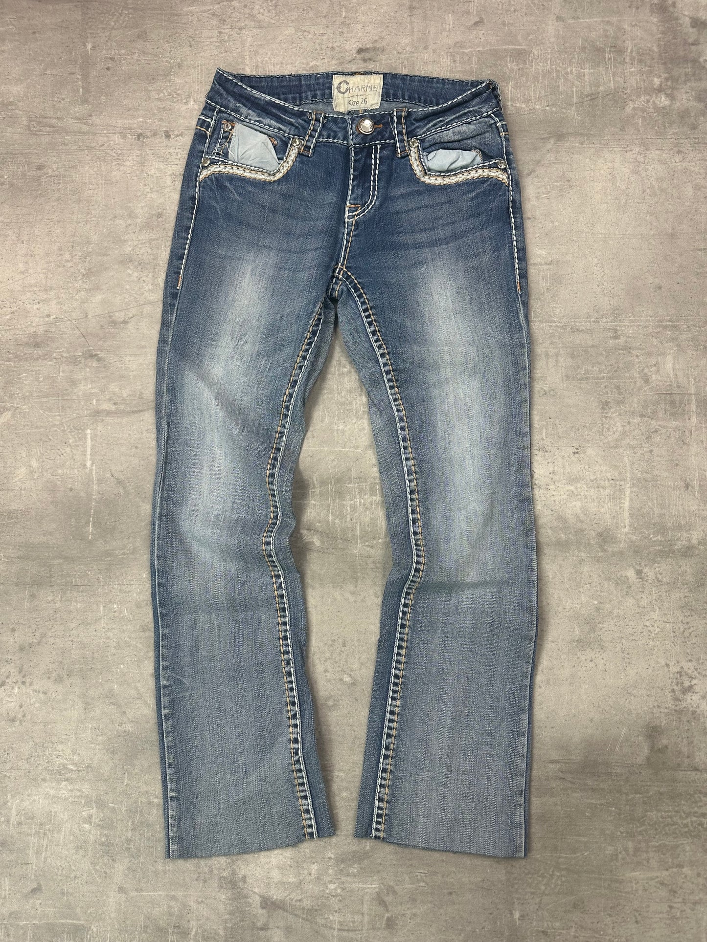 BLUE VINTAGE Y2K MISS ME STYLE BOOTCUT DENIM - 2000s - XS