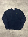 NAVY VINTAGE LACOSTE CABLE KNIT PULLOVER - M/L