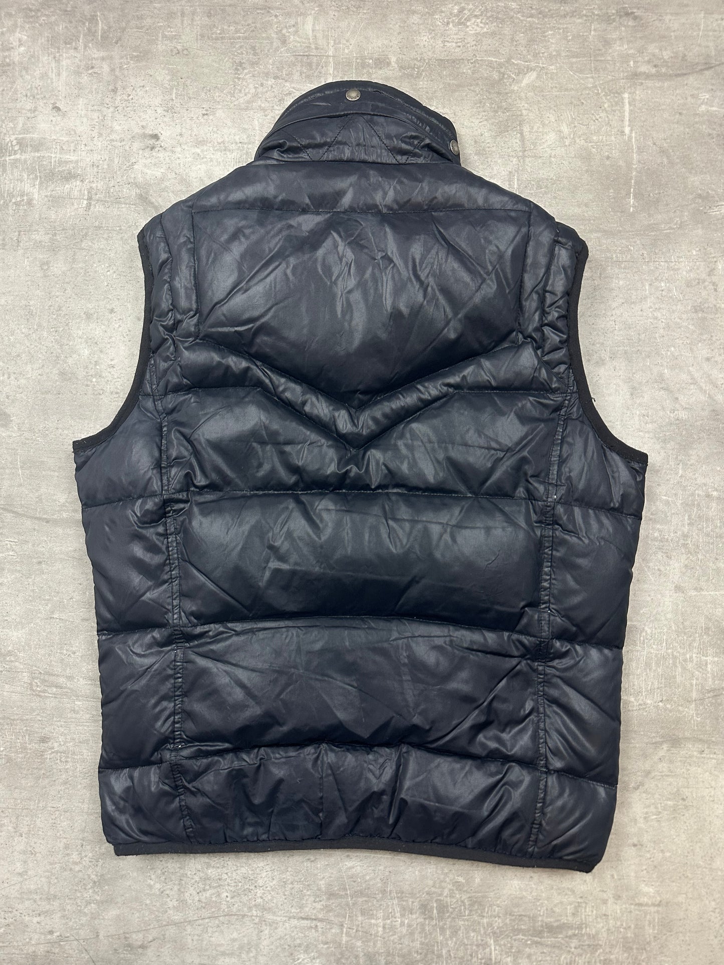 BLACK VINTAGE Y2K DIESEL DOWN PUFFER VEST - 2000s - XL/L