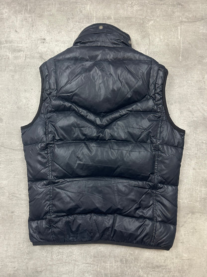 BLACK VINTAGE Y2K DIESEL DOWN PUFFER VEST - 2000s - XL/L
