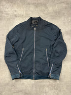 BLACK/GREY VINTAGE DIESEL BOMBER JACKET - 2000s - S/M