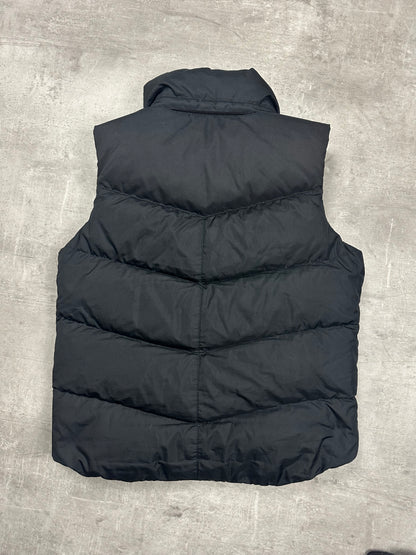BLACK/GREY VINTAGE NIKE RETRO DOWN PUFFER VEST - 2000s - M/L
