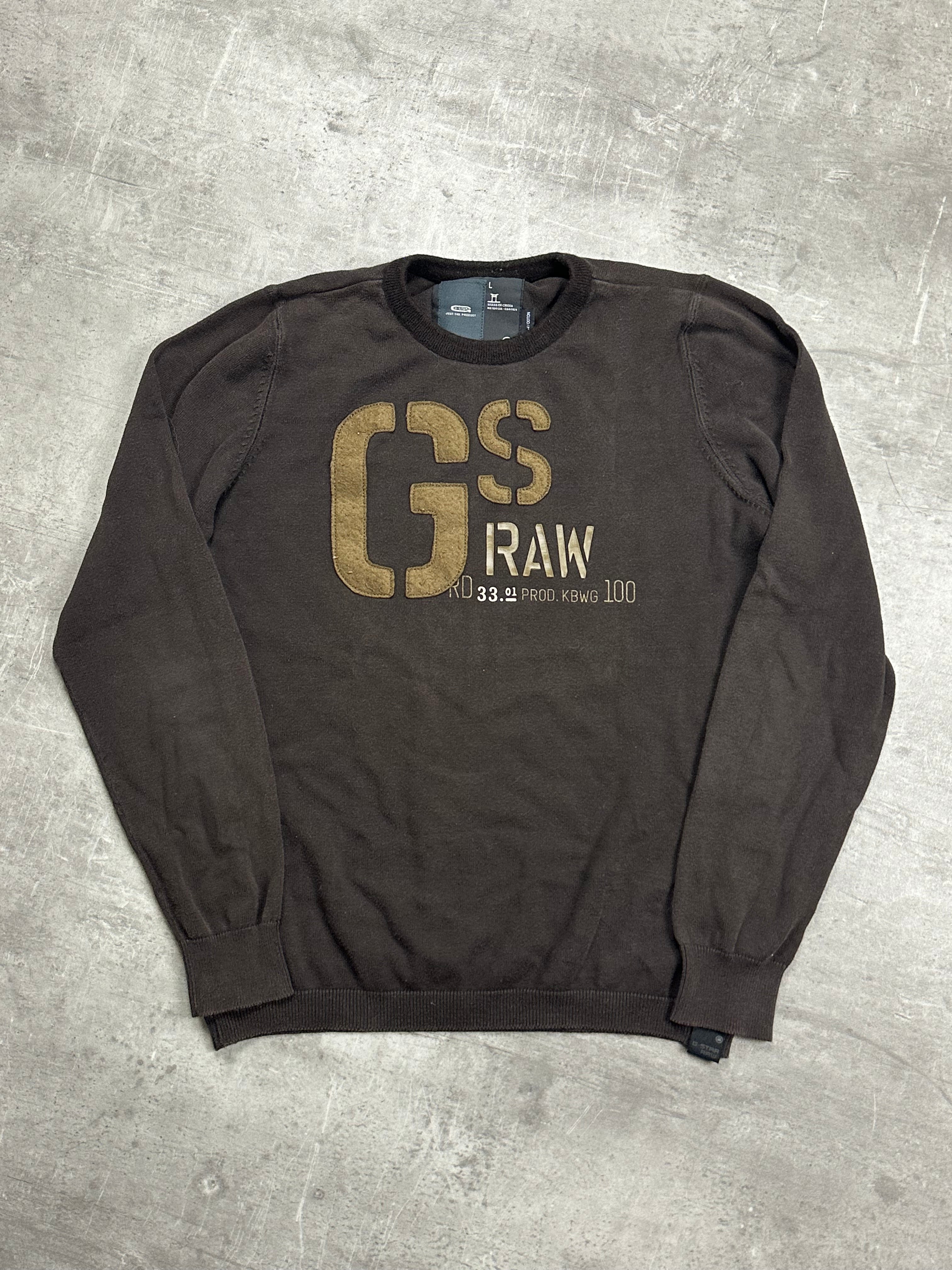 BROWN VINTAGE G-STAR RAW KNIT (W) - 2000s - S/M