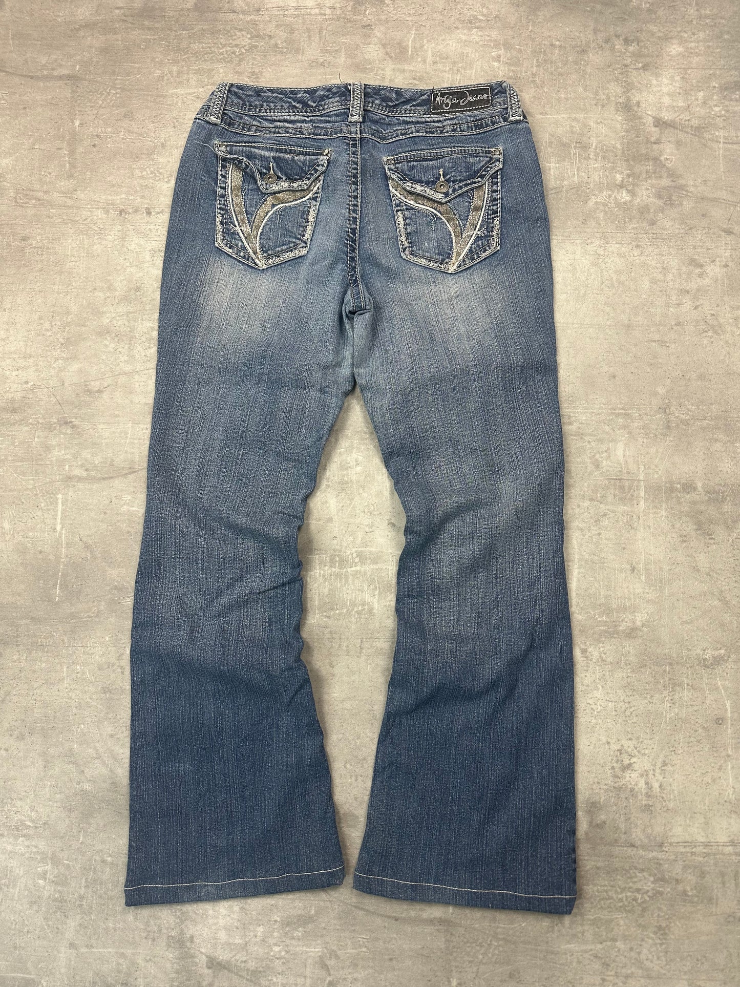 BLUE VINTAGE Y2K MISS ME STYLE BOOTCUT DENIM - 2000s - M