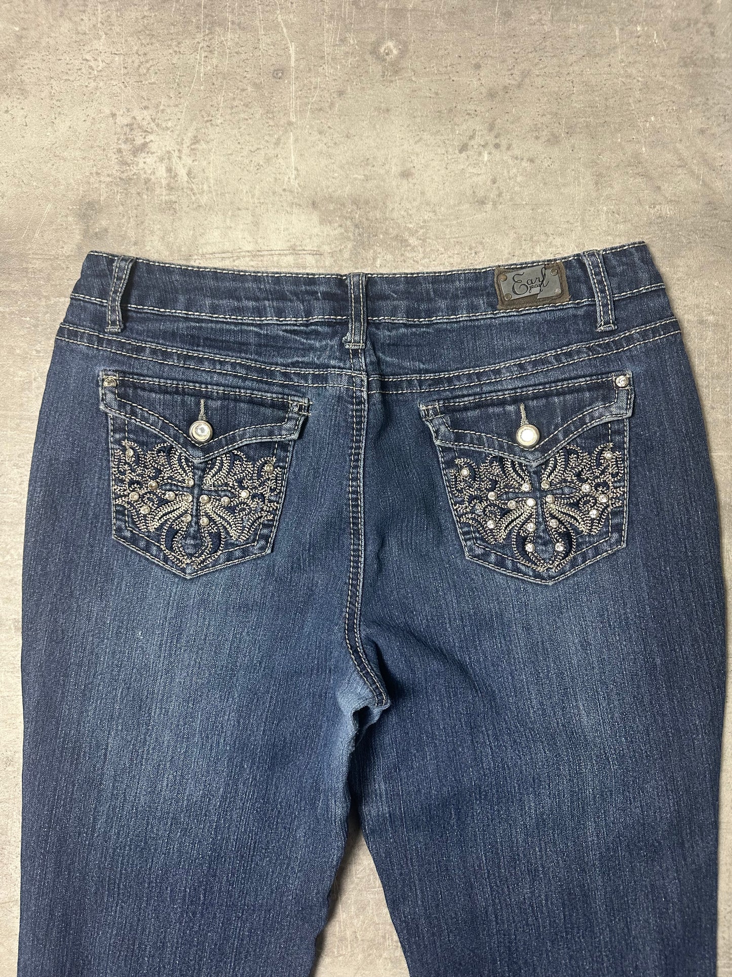 BLUE VINTAGE Y2K MISS ME STYLE BOOTCUT DENIM - 2000s - S/M