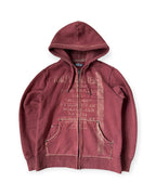 BORDEAUX POLO JEANS STITCHED HOODIE RARE