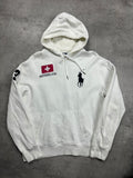 WHITE POLO RALPH LAUREN BIG PONY SWITZERLAND HOODIE - L