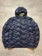 NAVY BLUE USA DOWN PUFFER JACKET - M