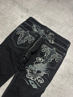 VINTAGE WOMENS JAPANESE STYLE BOOTCUT DENIM - S