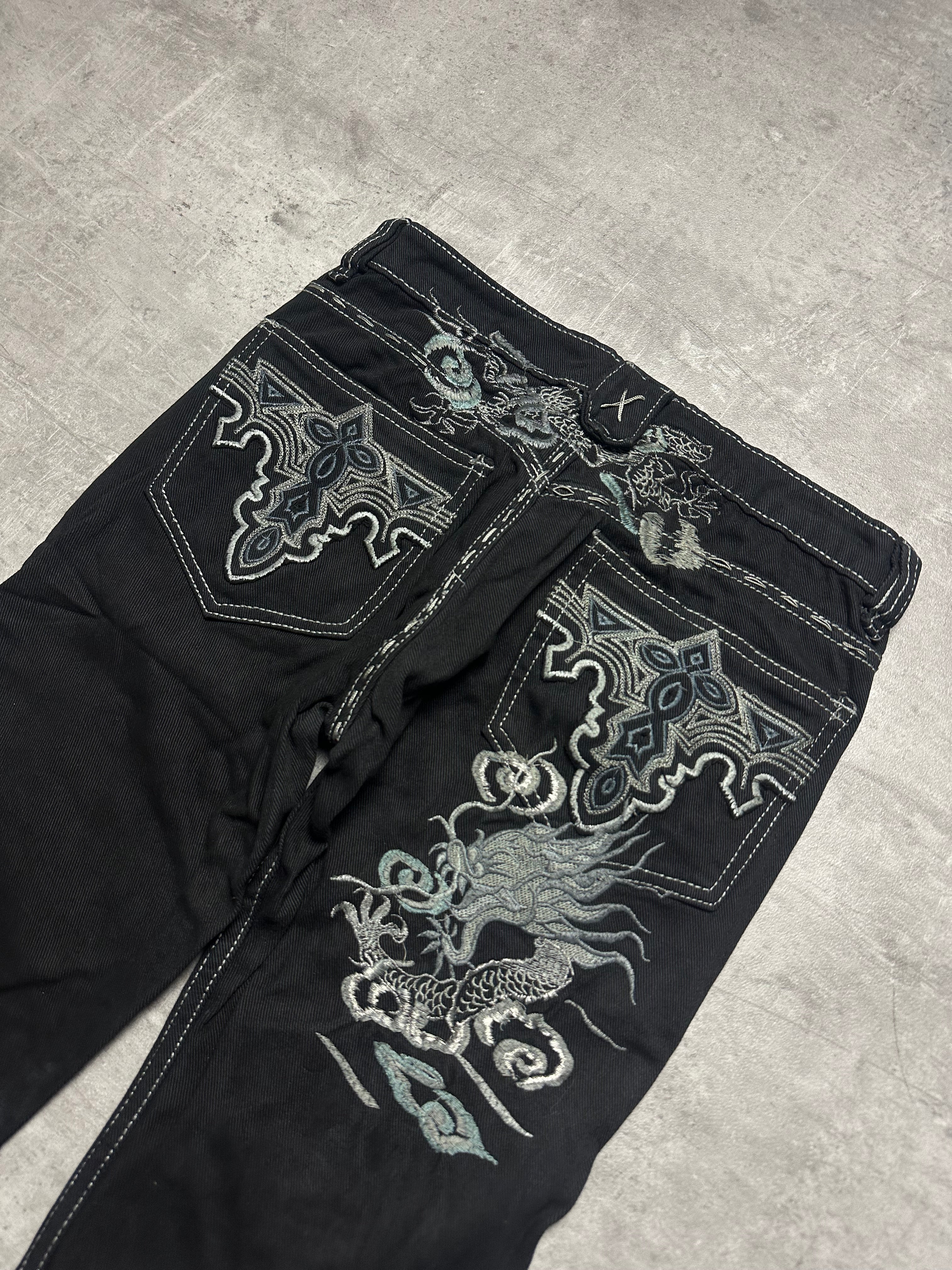 VINTAGE WOMENS JAPANESE STYLE BOOTCUT DENIM - S