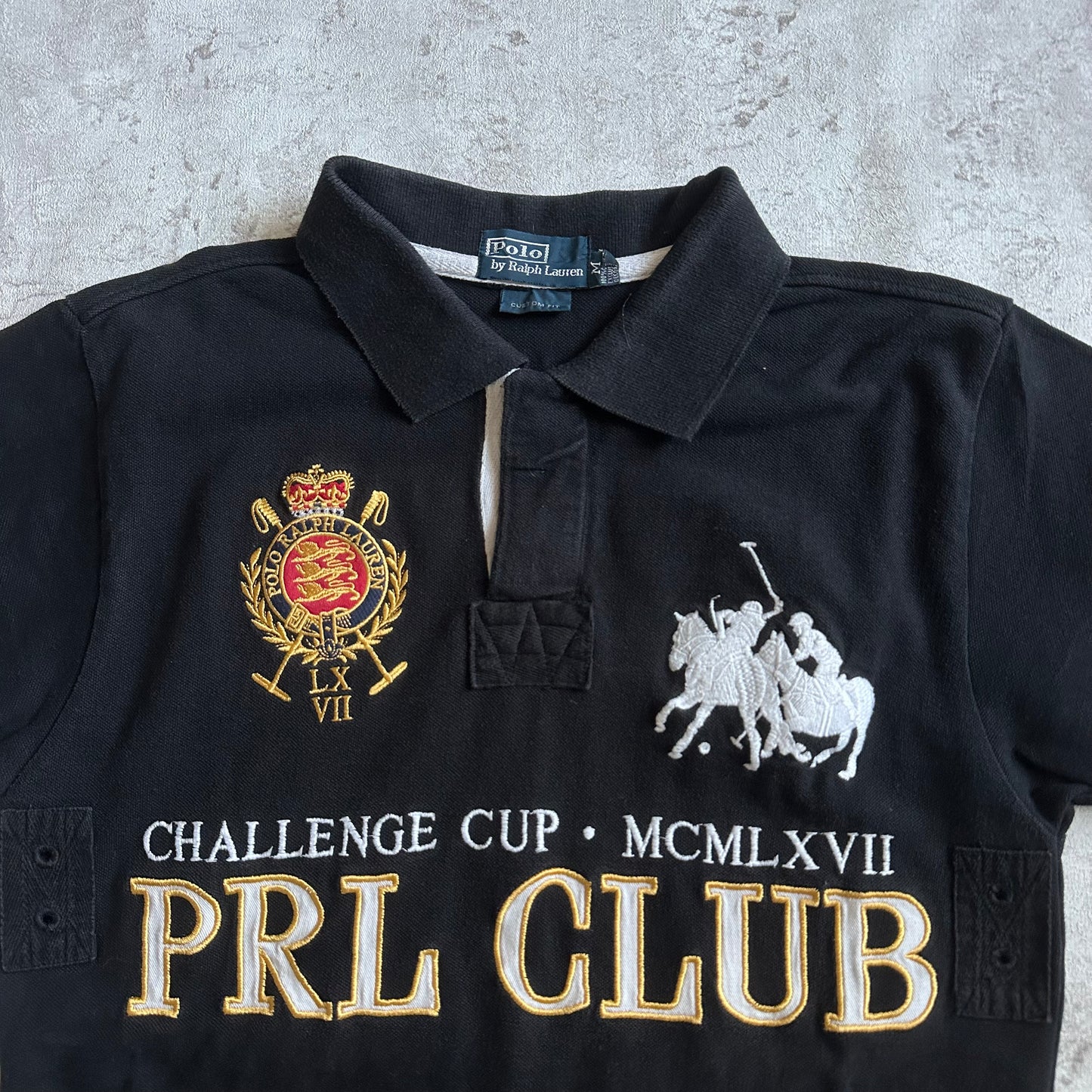 BLACK POLO RALPH LAUREN BIG PONY CLUB POLOSHIRT - S/M