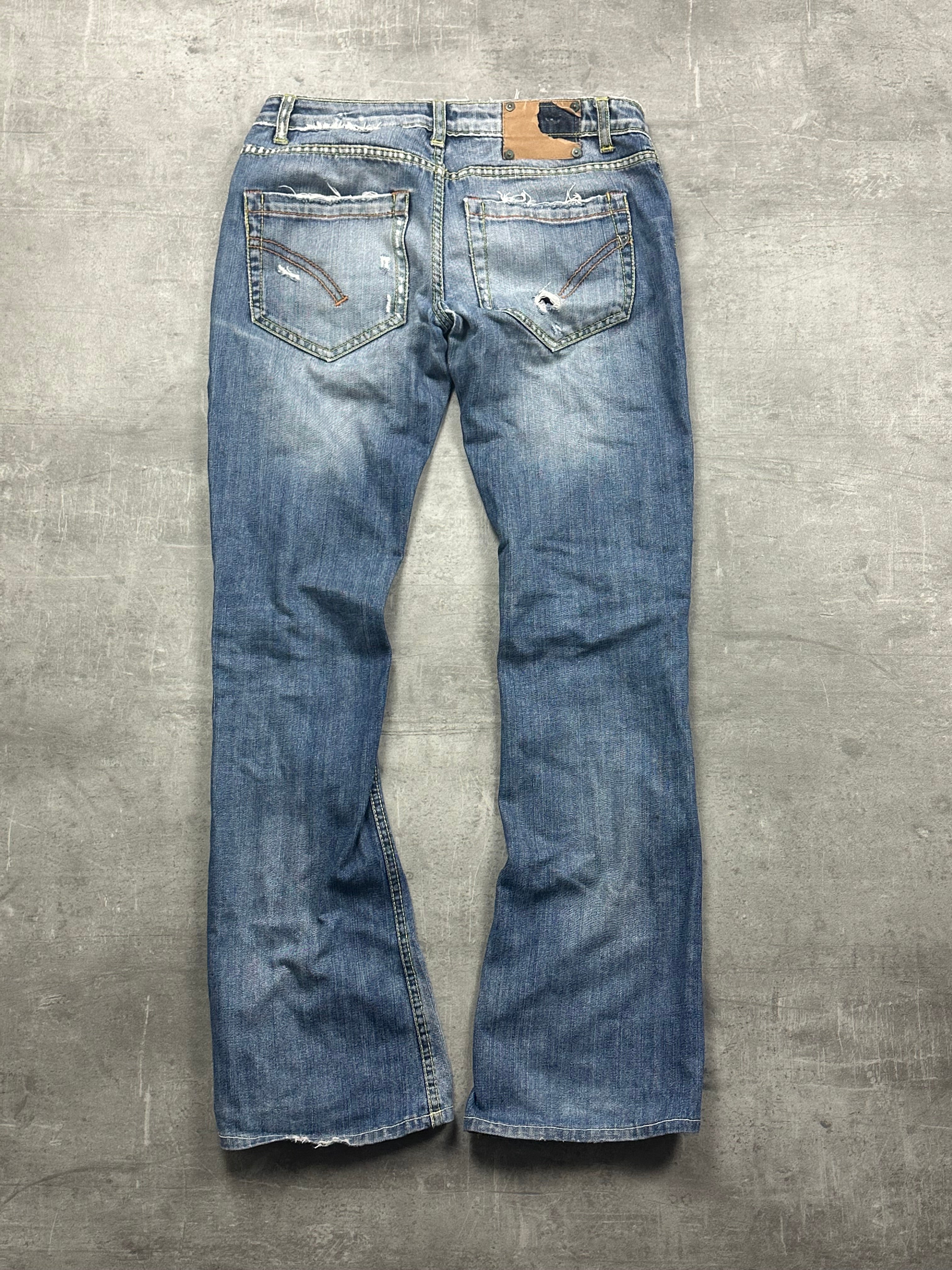 BLUE VINTAGE FLARED DENIM - 2000s (W) - S