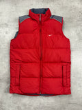 RED/GREY VINTAGE NIKE RETRO VEST - 2000s - L/XL