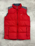 RED/GREY VINTAGE NIKE RETRO VEST - 2000s - L/XL