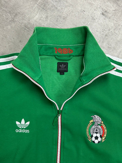 GREEN/WHITE VINTAGE ADIDAS MEXIKO TRACKJACKET VERY RARE - 2000s - M/L