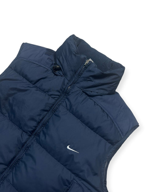 NAVY VINTAGE NIKE RETRO PUFFER VEST - 2000S