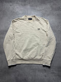 CREAM FRED PERRY KNIT SWEATER - L/XL