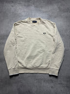 CREAM FRED PERRY KNIT SWEATER - L/XL