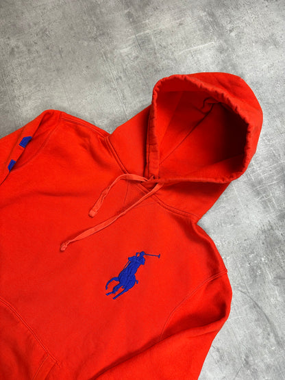 ORANGE POLO RALPH LAUREN BIG PONY HOODIE - S/M