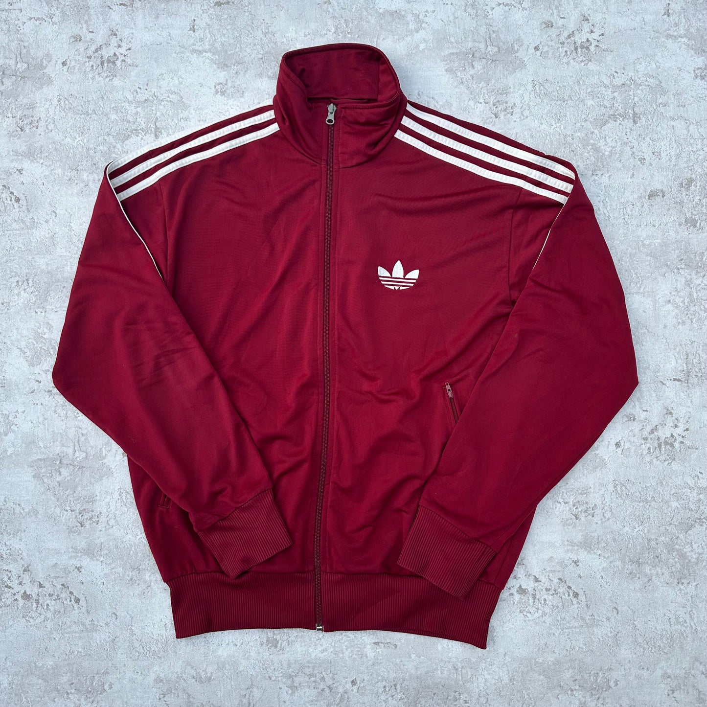 BORDEAUX RED ADIDAS FIREBIRD TRACKJACKET - 2000s - M