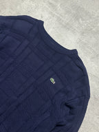 NAVY LACOSTE CABLE KNIT - S/M