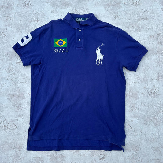 BLUE POLO RALPH LAUREN BIG PONY BRAZIL - L
