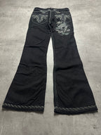 VINTAGE WOMENS JAPANESE STYLE BOOTCUT DENIM - S