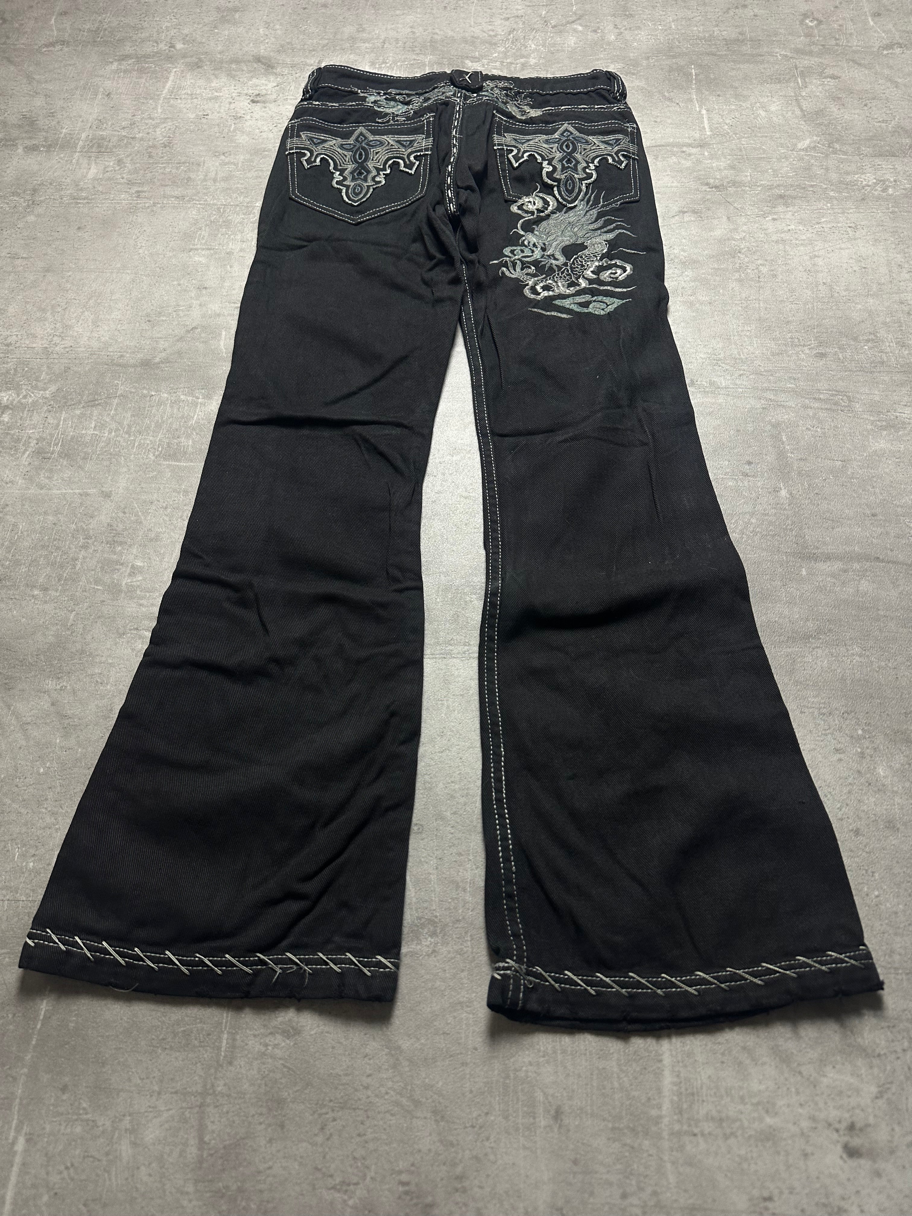 VINTAGE WOMENS JAPANESE STYLE BOOTCUT DENIM - S