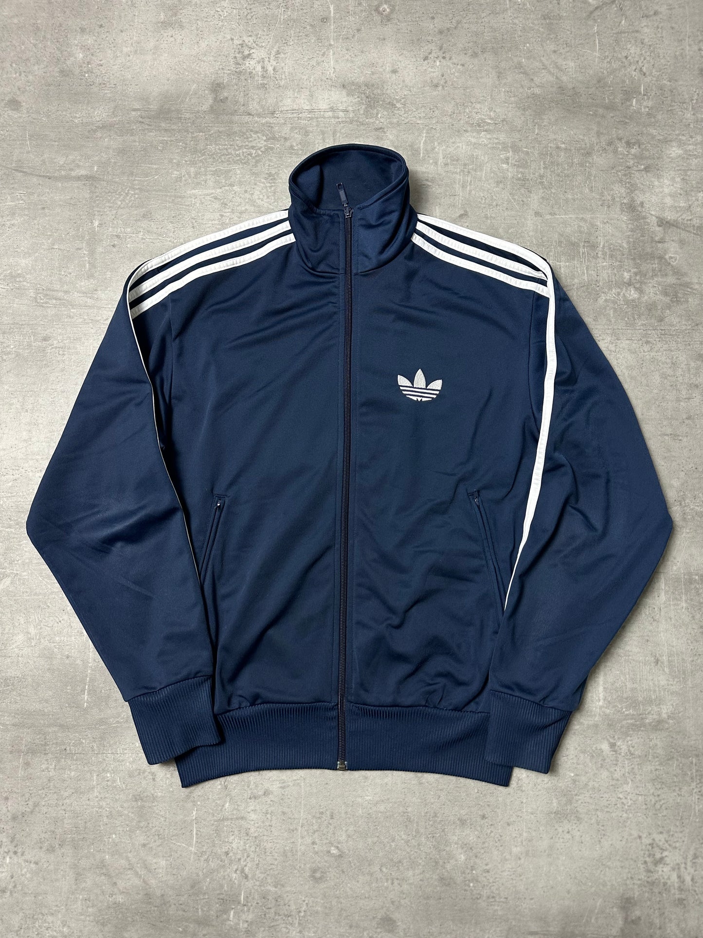 NAVY/WHITE VINTAGE ADIDAS FIREBIRD TRACKJACKET - 2000s - M/L