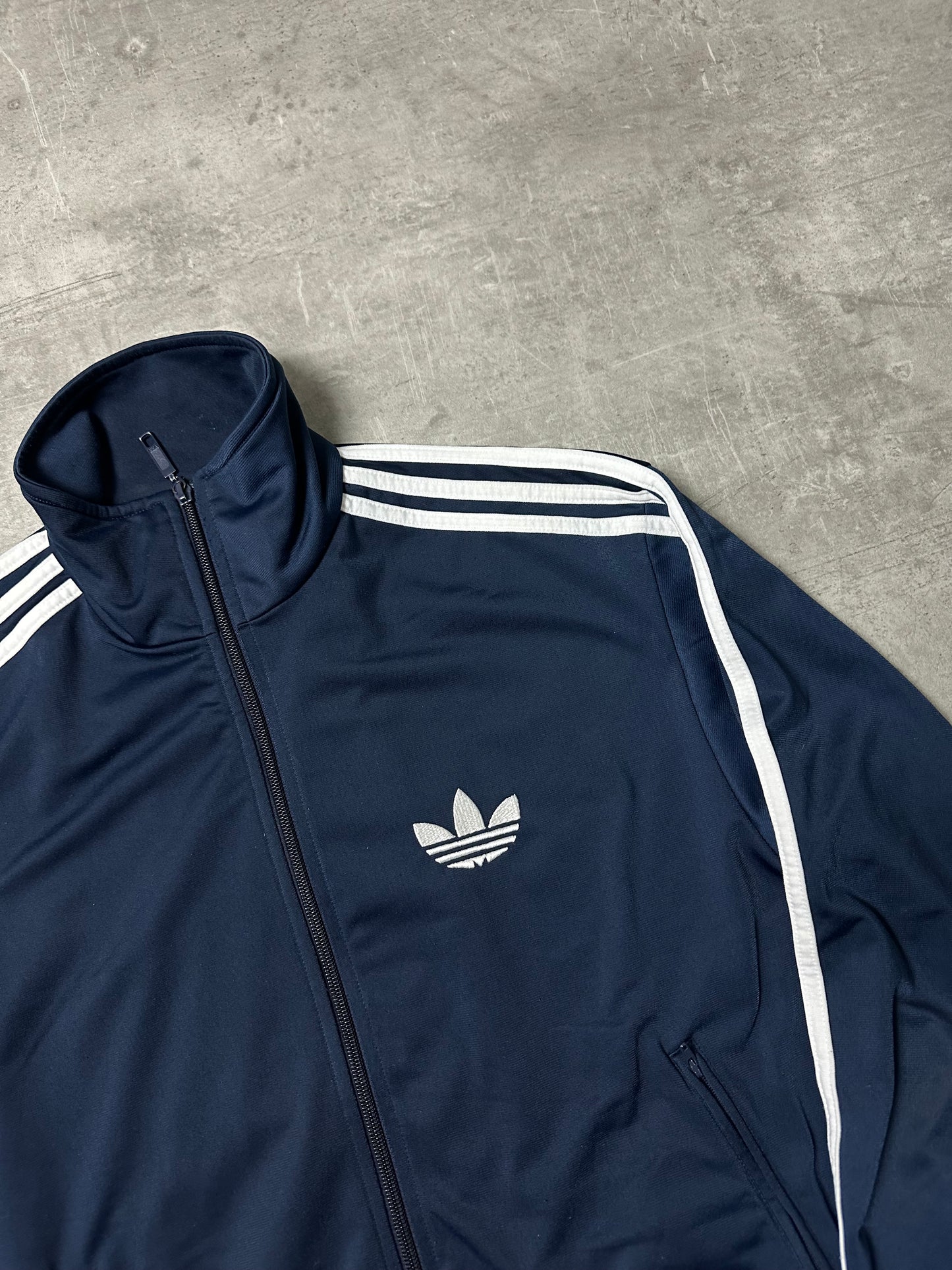 NAVY/WHITE VINTAGE ADIDAS FIREBIRD TRACKJACKET - 2000s - M/L