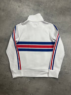 WHITE/RED VINTAGE ADIDAS RETRO GREAT BRITAN TRACKJACKET (W) - 2000s - S/M