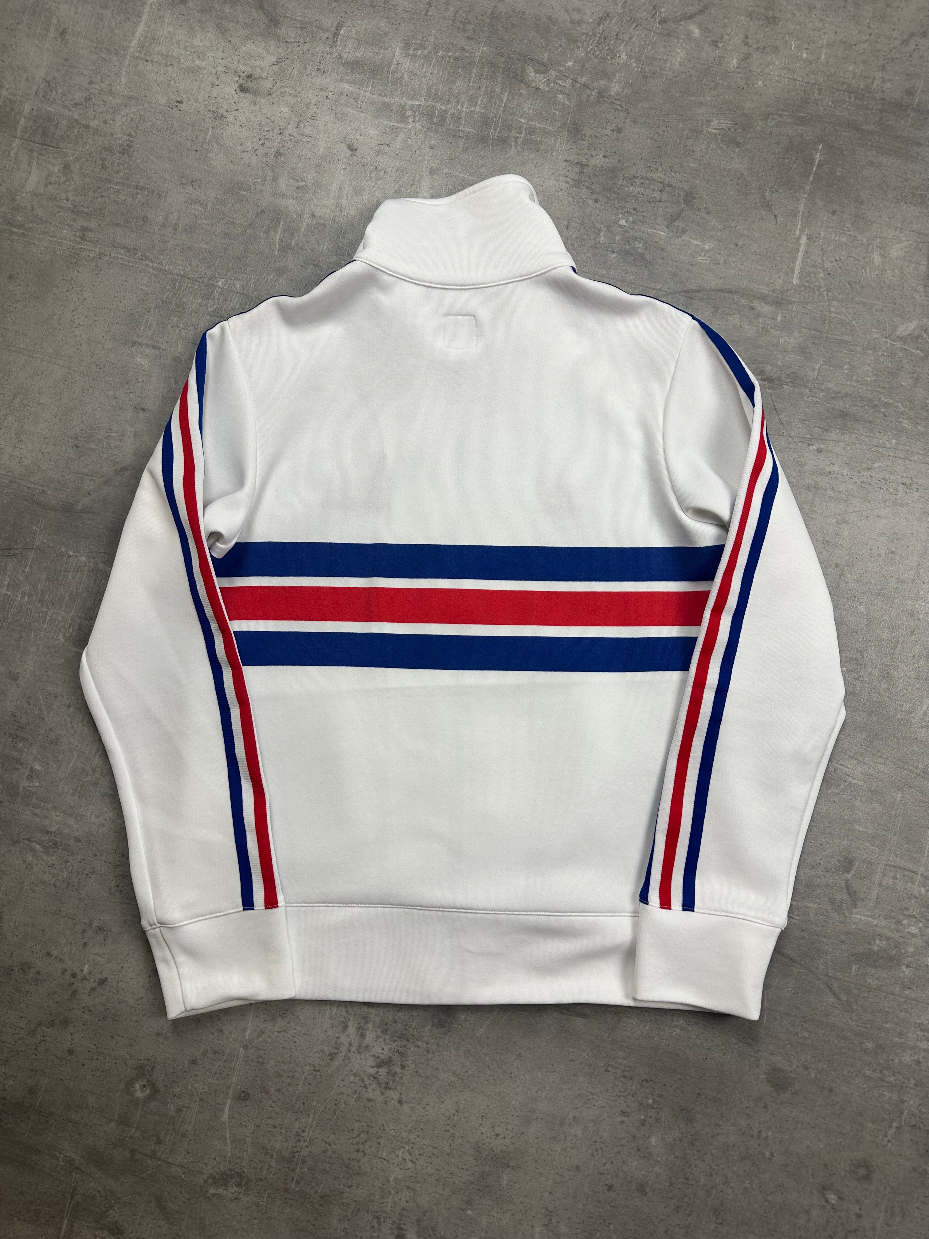 WHITE/RED VINTAGE ADIDAS RETRO GREAT BRITAIN TRACK JACKET (W) - 2000s - S/M