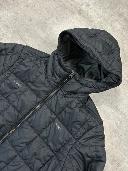 BLACK/GREY VINTAGE G-STAR DOWN PUFFER JACKET - 2000s - L/XL