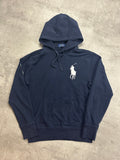 NAVY/WHITE POLO RALPH LAUREN BIG PONY HOODIE - M/L