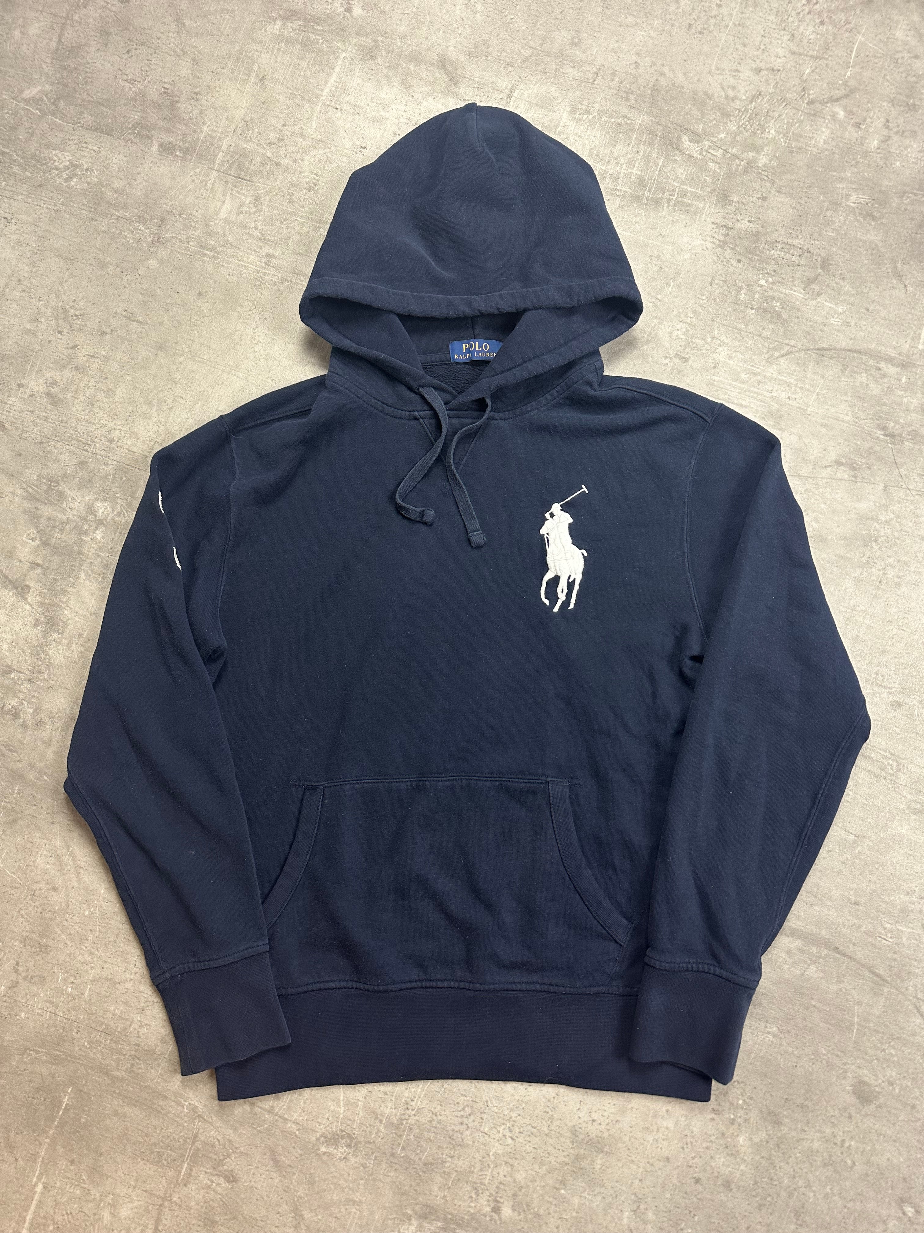 NAVY/WHITE POLO RALPH LAUREN BIG PONY HOODIE - M/L
