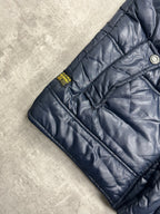 NAVY SHINY VINTAGE G-STAR RAW PUFFER VEST - 2000s - M/L