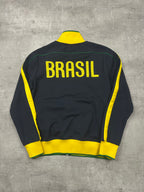 BLACK/YELLOW NIKE BRAZIL TRACK JACKET - 2000s - M/L