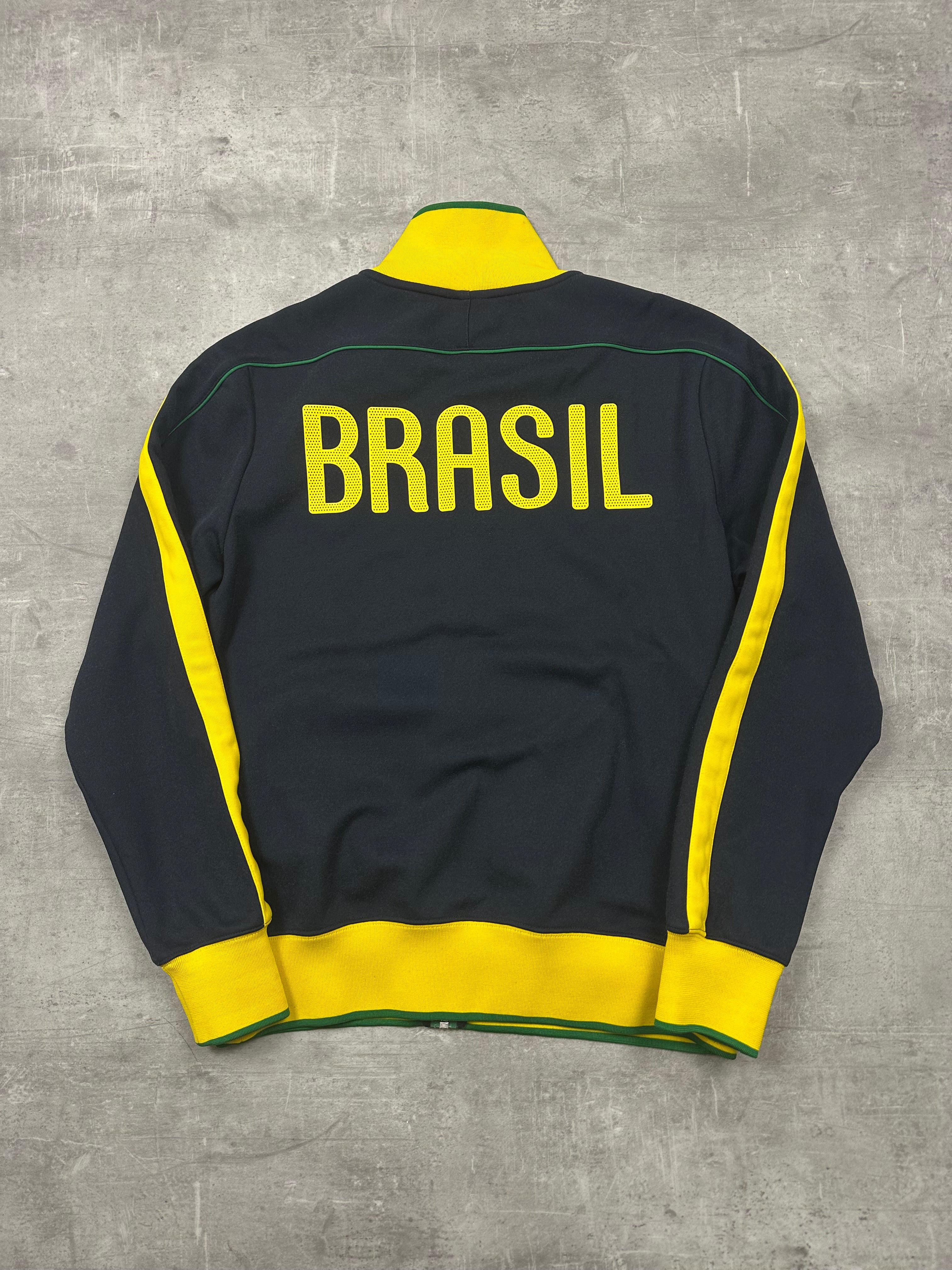 BLACK/YELLOW NIKE BRAZIL TRACK JACKET - 2000s - M/L