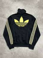 BLACK/GOLD VINTAGE ADIDAS RETRO TRACKJACKET (W) - 2000s - L